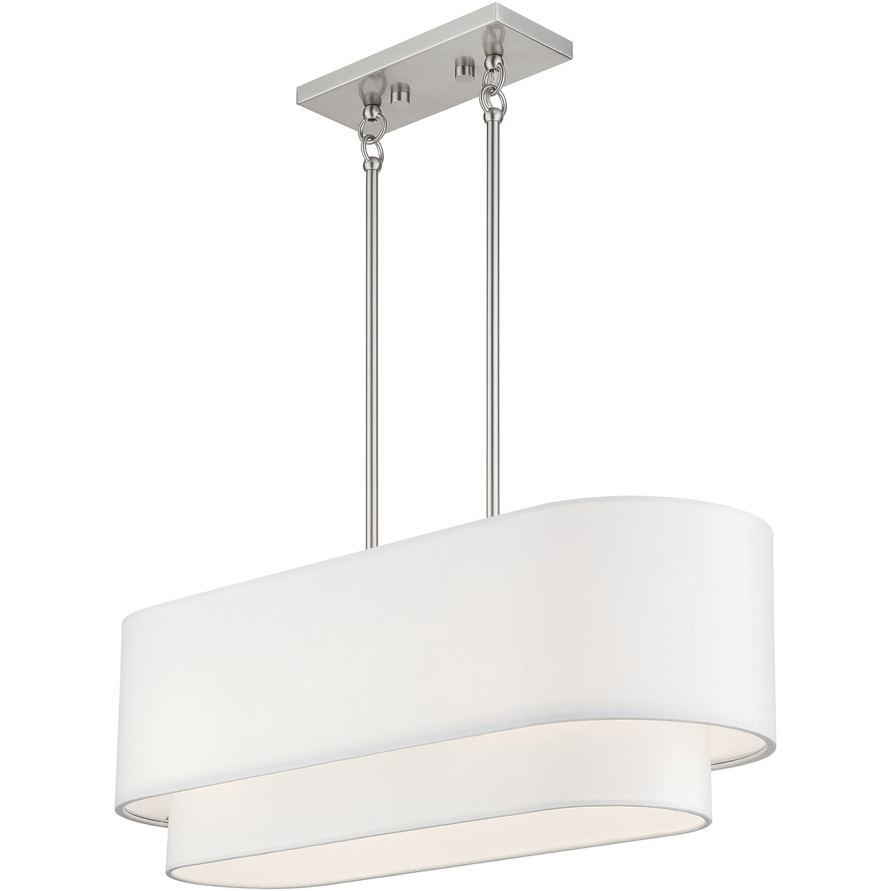 Manorwood 3 Light 30 inch Brushed Nickel Linear Chandelier Ceiling Light