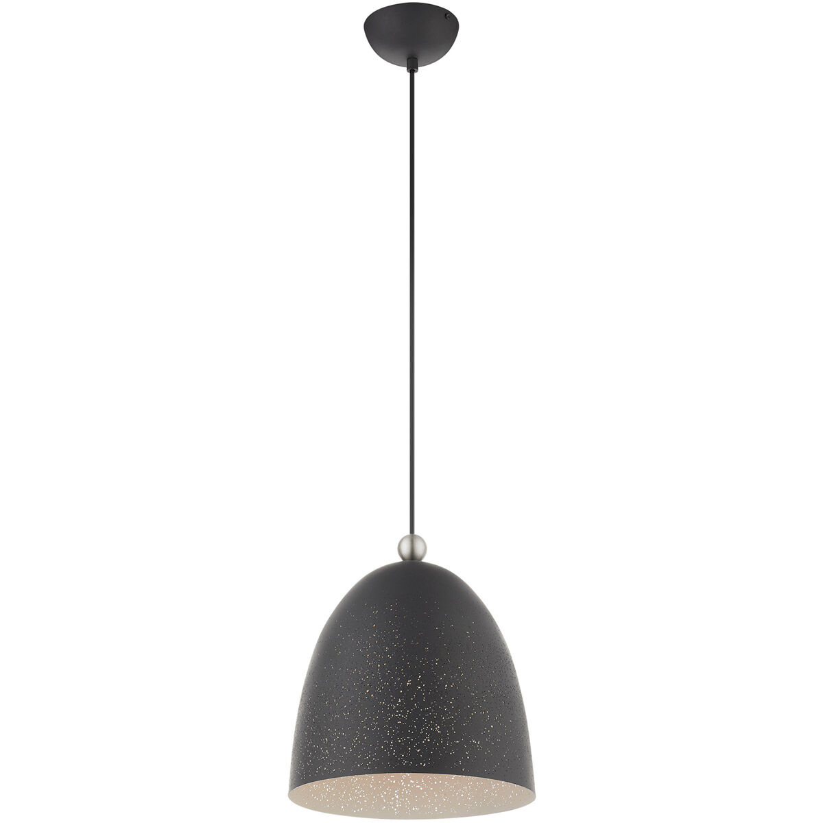 Arlington 1 Light 12 inch Scandinavian Gray with Brushed Nickel Accents Pendant Ceiling Light