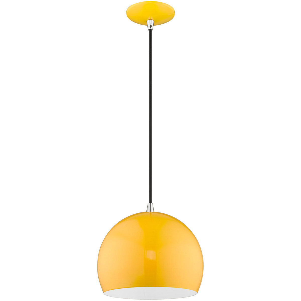 Allison 1 Light 10 inch Shiny Orange Mini Pendant Ceiling Light