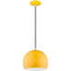 Allison 1 Light 10 inch Shiny Orange Mini Pendant Ceiling Light
