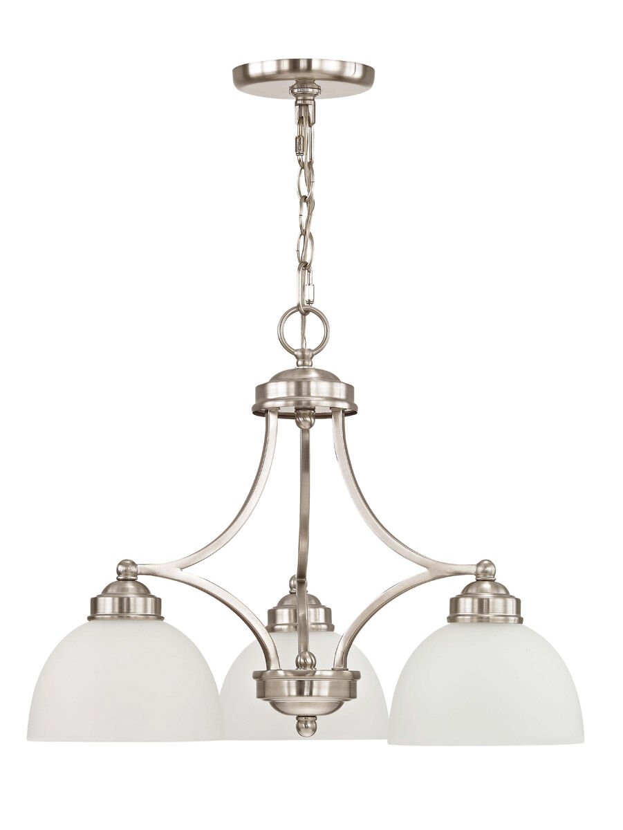 Somerset 3 Light 20 inch Brushed Nickel Chandelier Ceiling Light