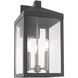 Nyack 3 Light 17.5 inch Scandinavian Gray Outdoor Wall Lantern