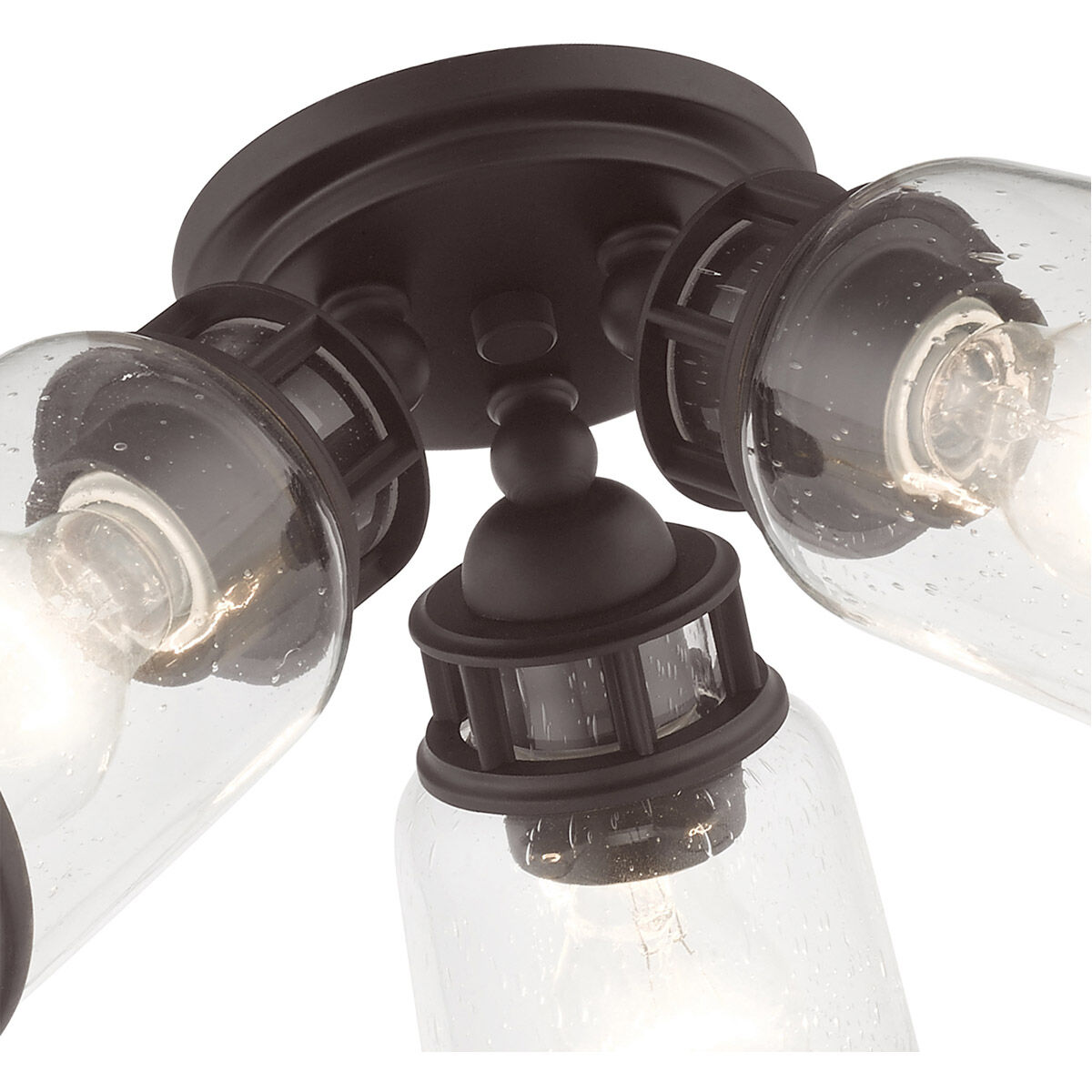 Lawrenceville 3 Light 16 inch Bronze Flush Mount Ceiling Light