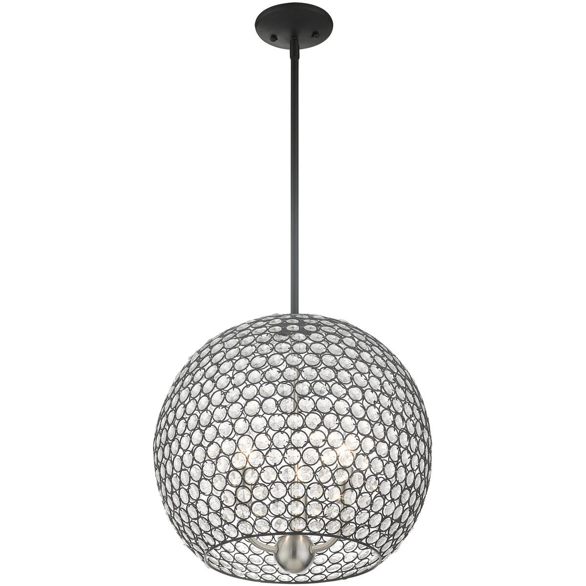 Cassandra 3 Light 16 inch Black Pendant Ceiling Light