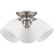 Somerville 3 Light 14 inch Brushed Nickel Semi-Flush Mount Ceiling Light