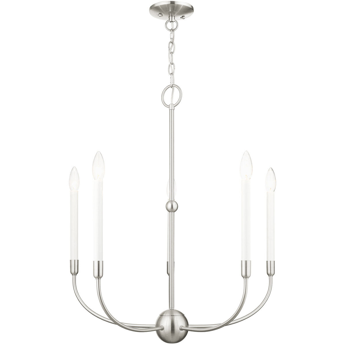 Clairmont 5 Light 24 inch Brushed Nickle Chandelier Ceiling Light in Brushed Nickel