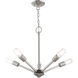 Prague 5 Light 20 inch Brushed Nickel Chandelier Ceiling Light