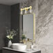 Quincy 3 Light 22.5 inch Polished Brass Vanity Wall Sconce Wall Light