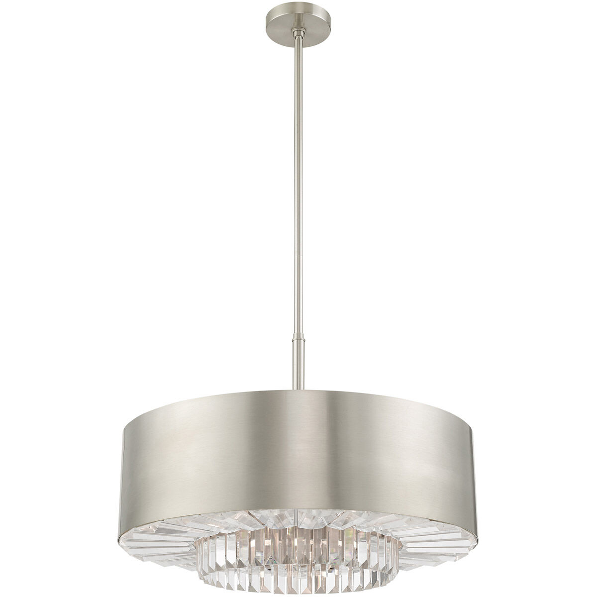 Madison 6 Light 24 inch Brushed Nickel Pendant Chandelier Ceiling Light