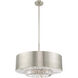Madison 6 Light 24 inch Brushed Nickel Pendant Chandelier Ceiling Light
