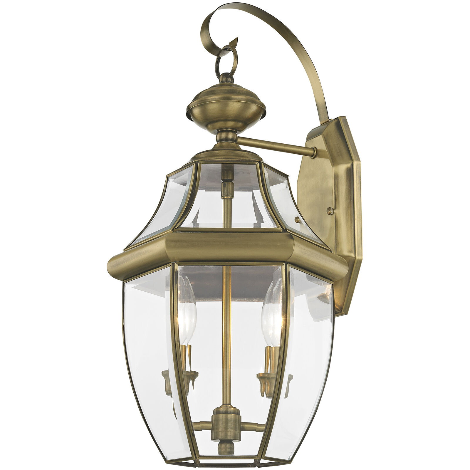Monterey 2 Light 20 inch Antique Brass Outdoor Wall Lantern