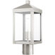 Nyack 1 Light 15 inch Brushed Nickel Outdoor Post Top Lantern