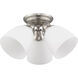Somerville 3 Light 14 inch Brushed Nickel Semi-Flush Mount Ceiling Light
