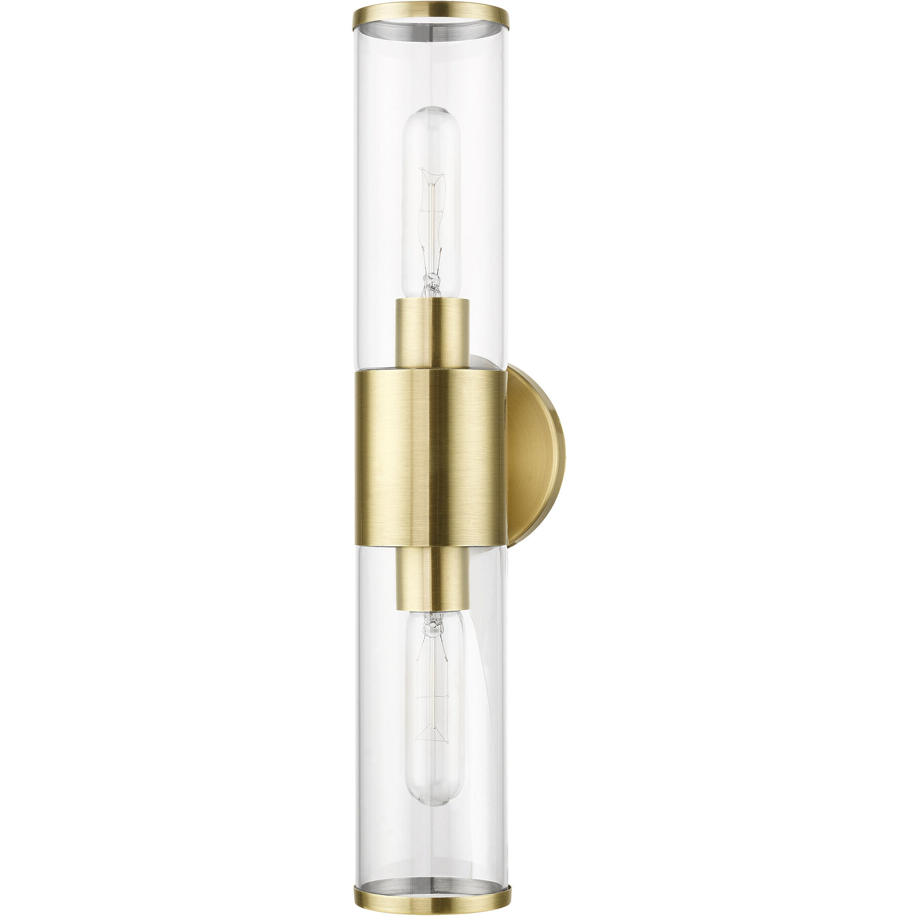 Banca 2 Light 4 inch Antique Brass ADA Vanity Sconce Wall Light