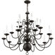 Williamsburgh 20 Light 36 inch Bronze Chandelier Ceiling Light