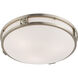 Titania 3 Light 16 inch Brushed Nickel Flush Mount Ceiling Light
