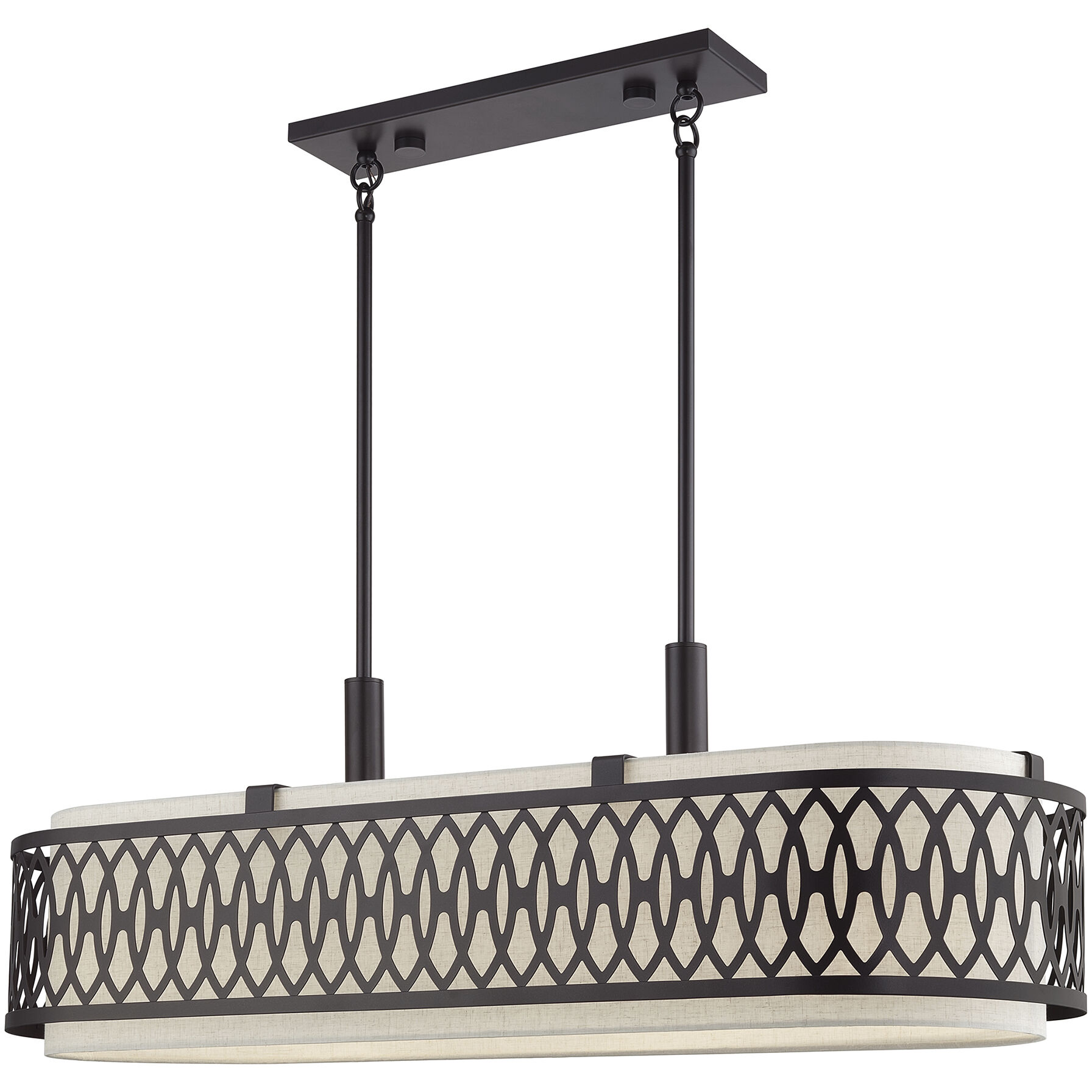 Vistaview 6 Light 42 inch English Bronze Linear Chandelier Ceiling Light