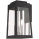 Oslo 3 Light 16 inch Black Outdoor Wall Lantern