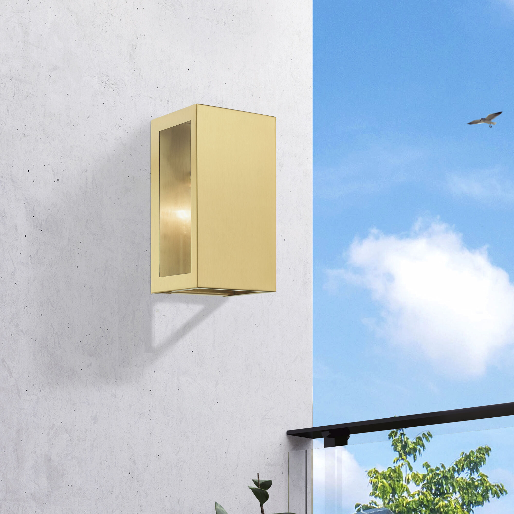 Winfield 1 Light 9 inch Satin Gold Outdoor Small Sconce, Small