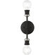 Lansdale 2 Light 5 inch Black with Brushed Nickel Accents Vanity Sconce Wall Light