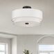 Fontana 4 Light 18 inch Bronze Semi-Flush Ceiling Light