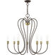 Lucerne 7 Light 30 inch Bronze with Antique Brass Accents Chandelier Ceiling Light