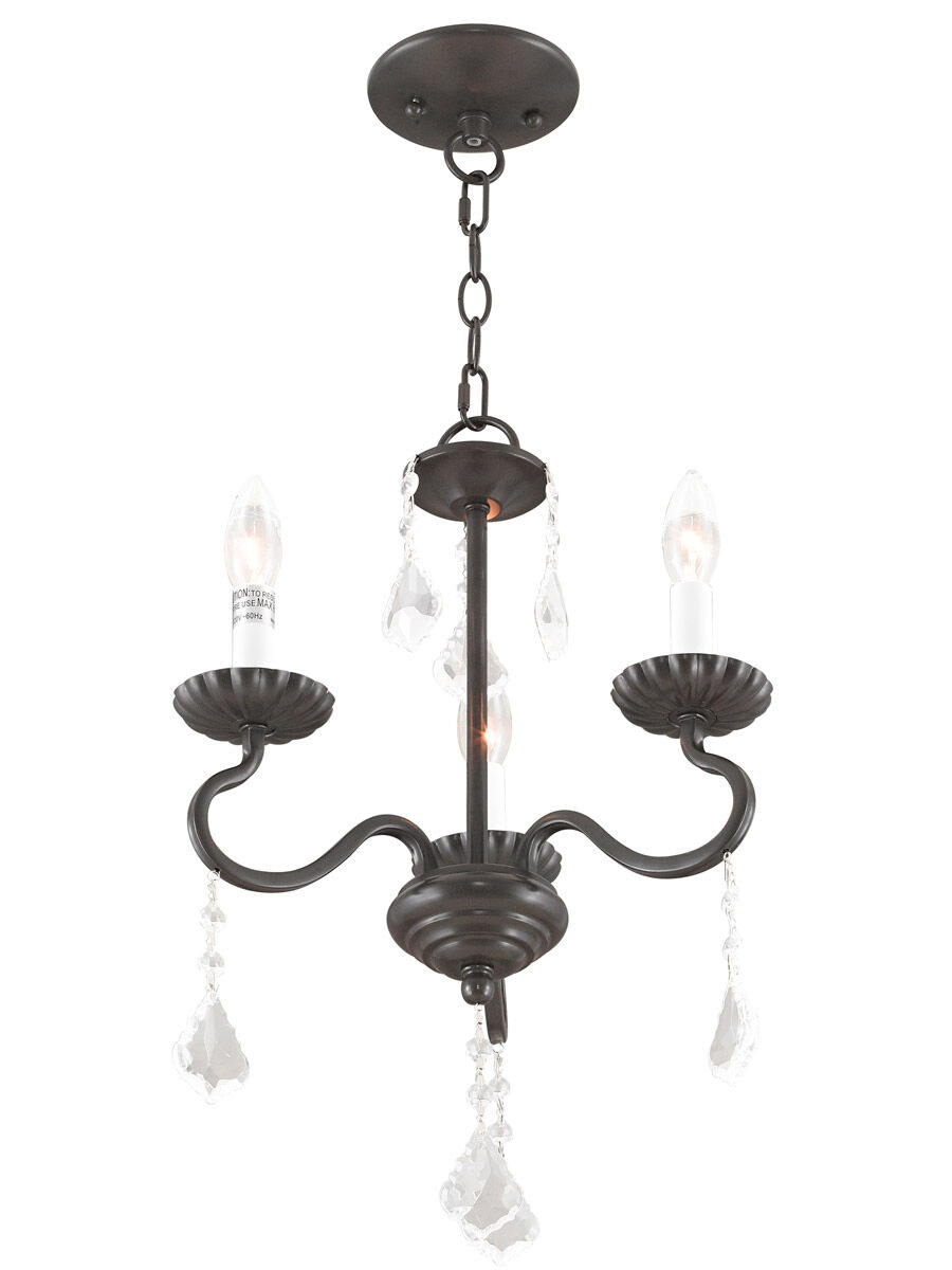Callisto 3 Light 14 inch English Bronze Mini Chandelier Ceiling Light