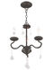 Callisto 3 Light 14 inch English Bronze Mini Chandelier Ceiling Light