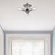 Copenhagen 3 Light 14 inch Brushed Nickel Semi-Flush Mount Ceiling Light