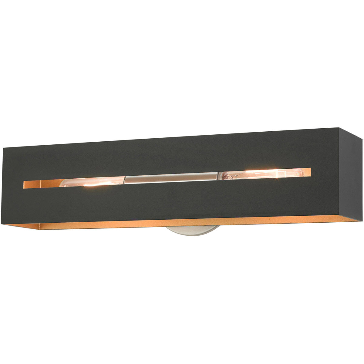 Soma 2 Light 18 inch Textured Black with Brushed Nickel Accents ADA Vanity Sconce Wall Light