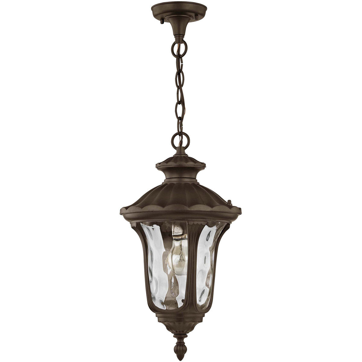 Oxford 1 Light 9.5 inch Bronze Outdoor Pendant Lantern