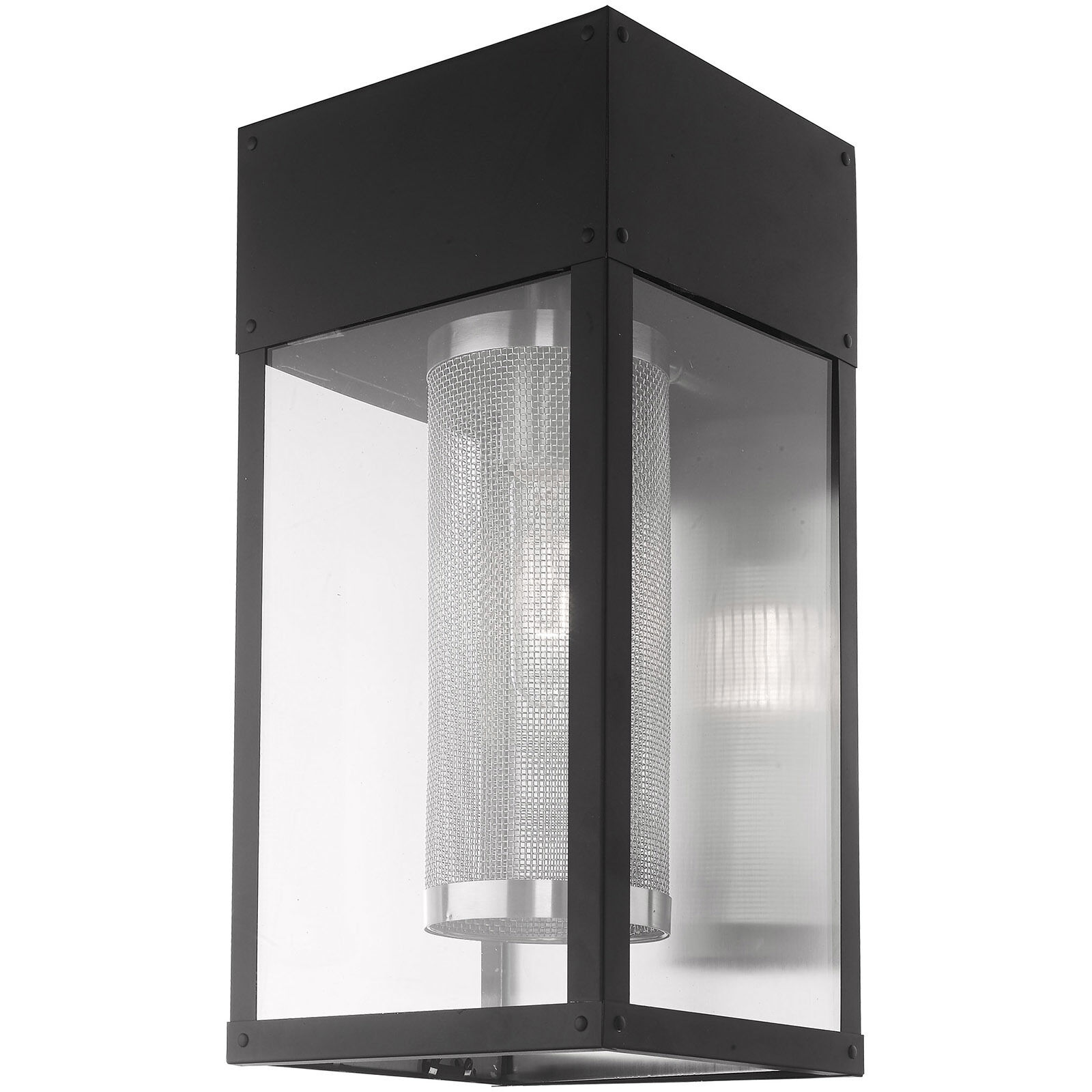 Franklin 1 Light 16 inch Black Outdoor Wall Lantern