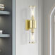 Quincy 2 Light 16 inch Satin Brass Vanity Sconce Wall Light