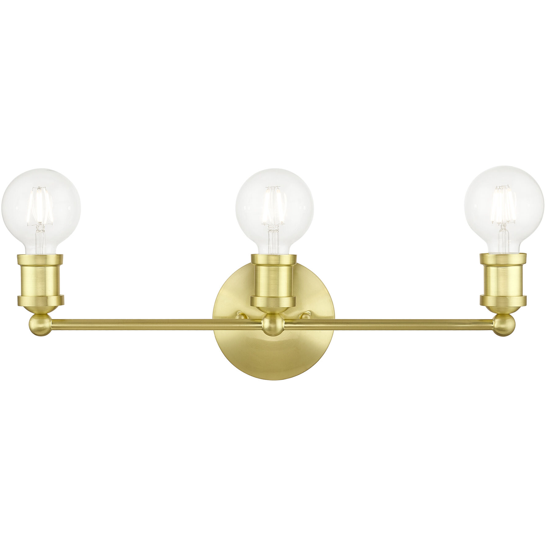 Lansdale 3 Light 20 inch Satin Brass Vanity Sconce Wall Light