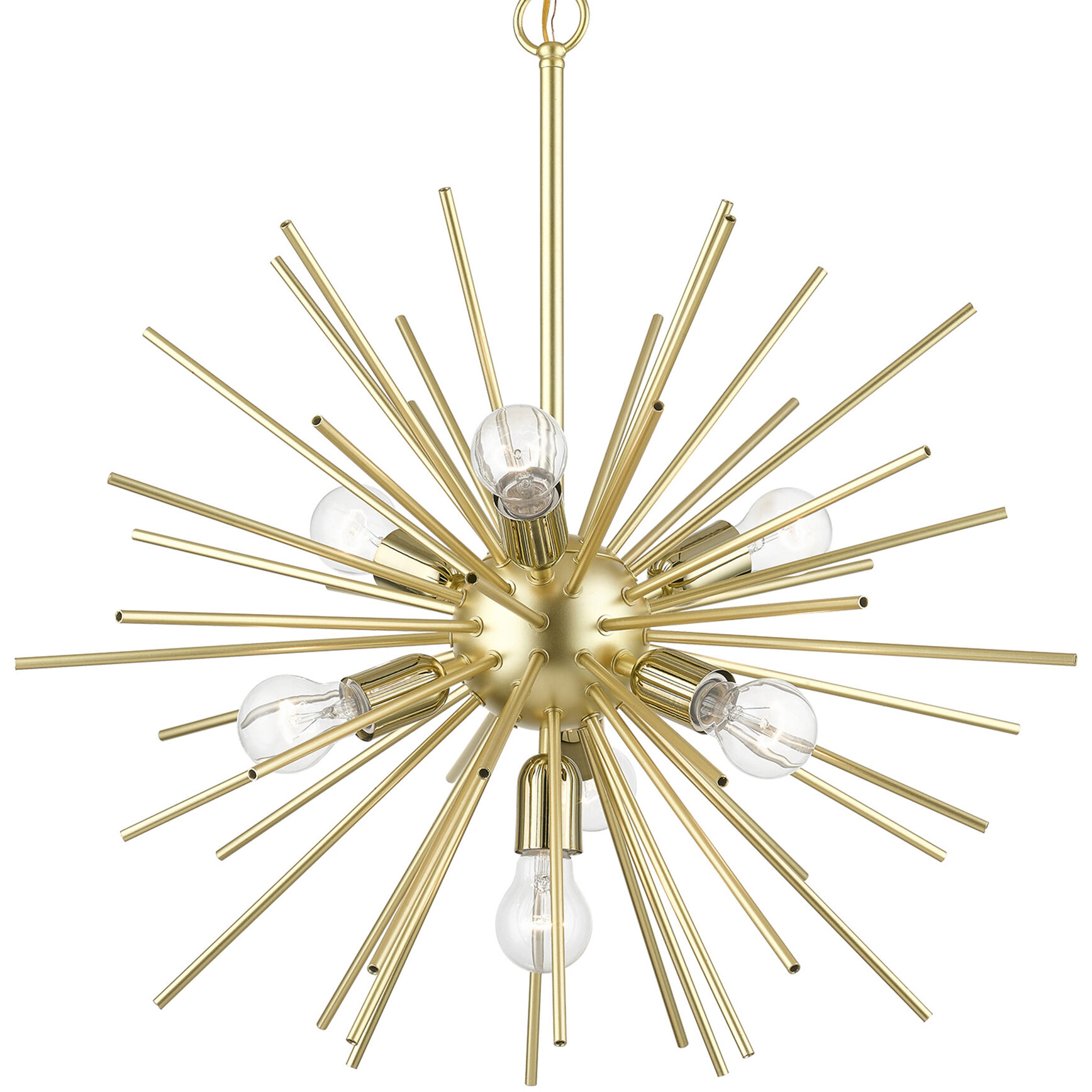 Tribeca 7 Light 25 inch Soft Gold with Polished Brass Accents Pendant Chandelier Ceiling Light