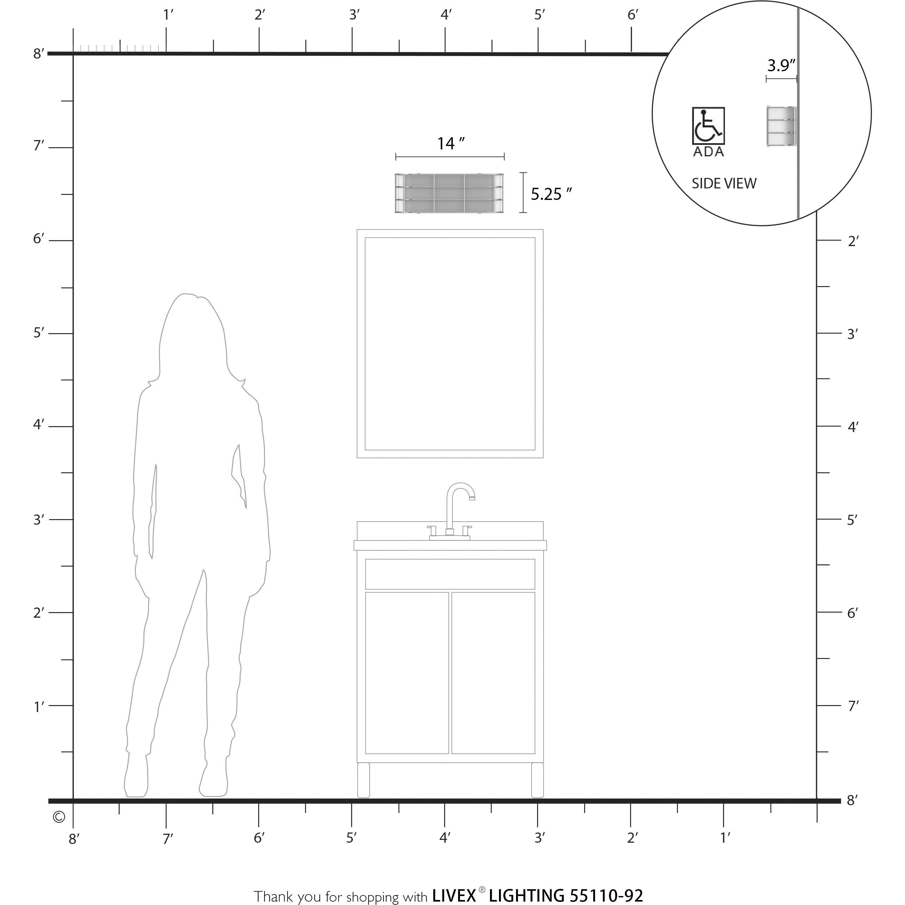 Blanchard 2 Light 14 inch English Bronze ADA Wall Sconce Wall Light