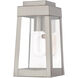 Oslo 1 Light 10 inch Brushed Nickel Outdoor Wall Lantern