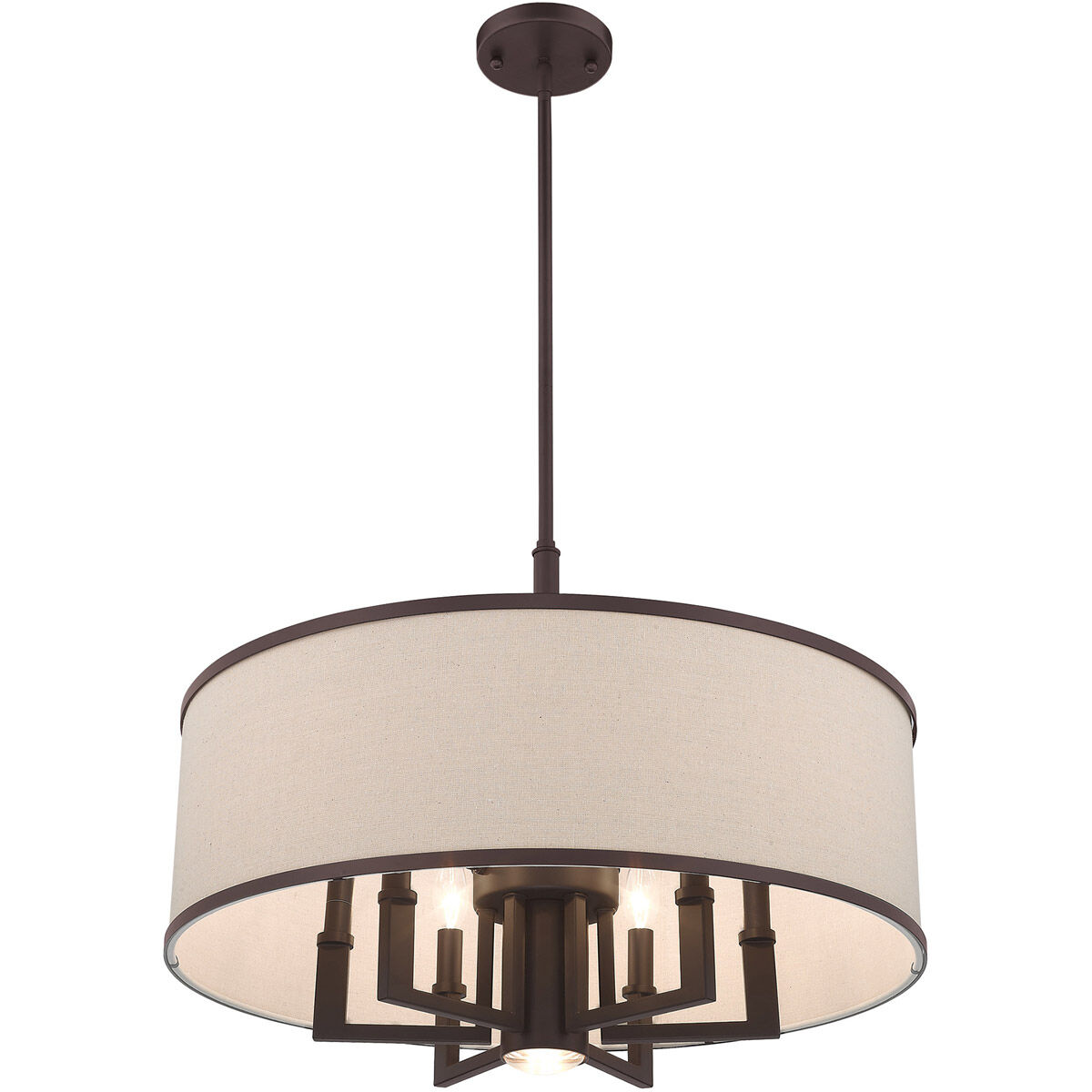Park Ridge 7 Light 24 inch Bronze Pendant Chandelier Ceiling Light