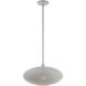 Dublin 1 Light 16 inch Nordic Gray with Brushed Nickel Accents Pendant Ceiling Light