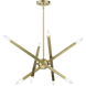 Monaco 8 Light 26 inch Antique Brass Chandelier Ceiling Light