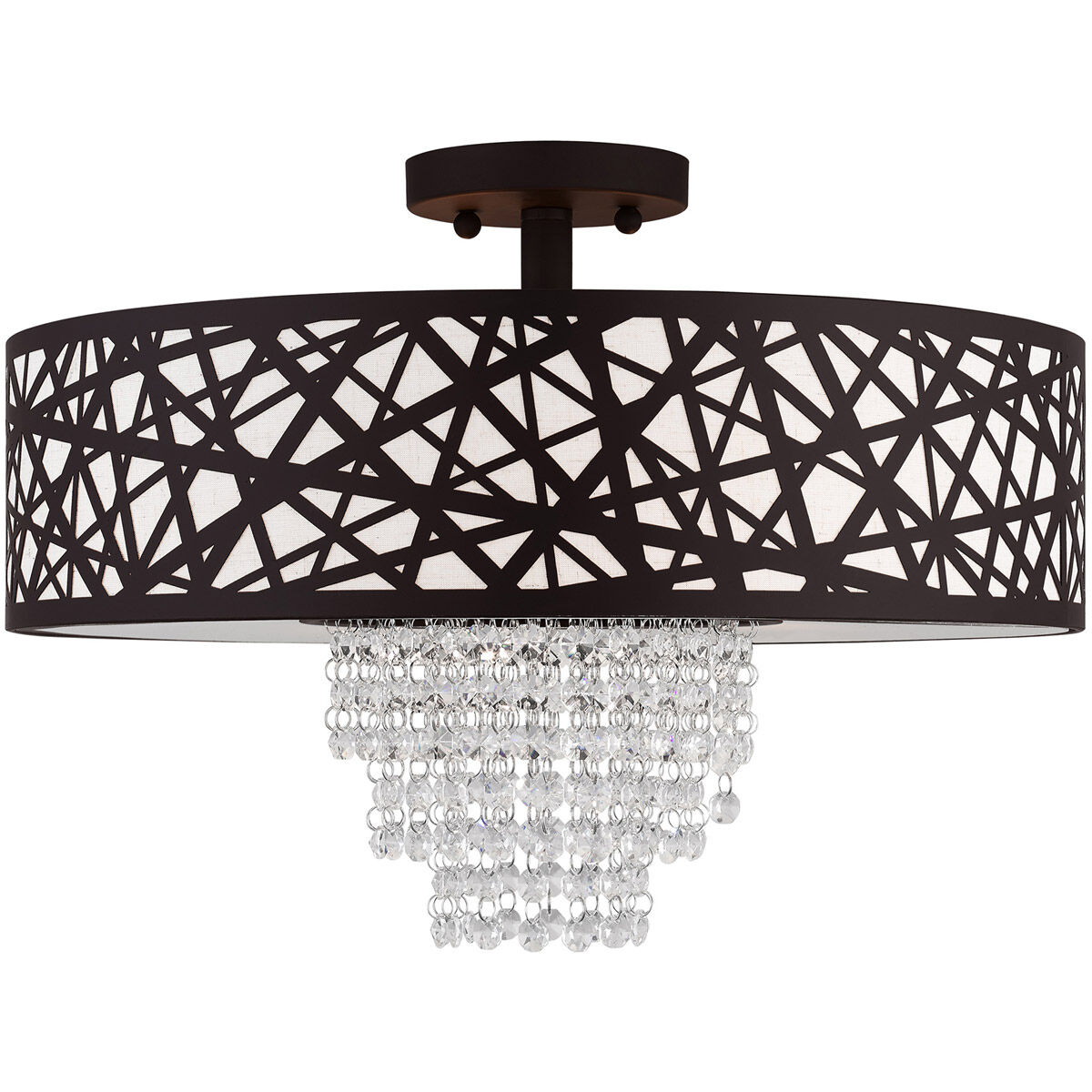 Allendale 4 Light 18 inch Bronze Semi-Flush Mount Ceiling Light