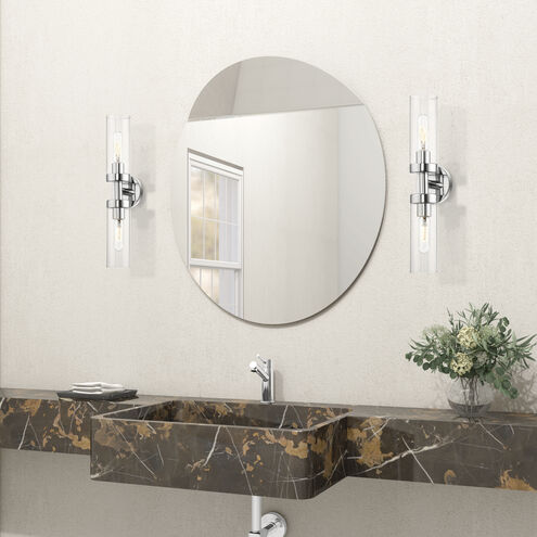 Ludlow 2 Light 4 inch Polished Chrome Vanity Sconce Wall Light