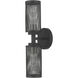 Industro 2 Light 5 inch Black with Brushed Nickel Accents Sconce Wall Light
