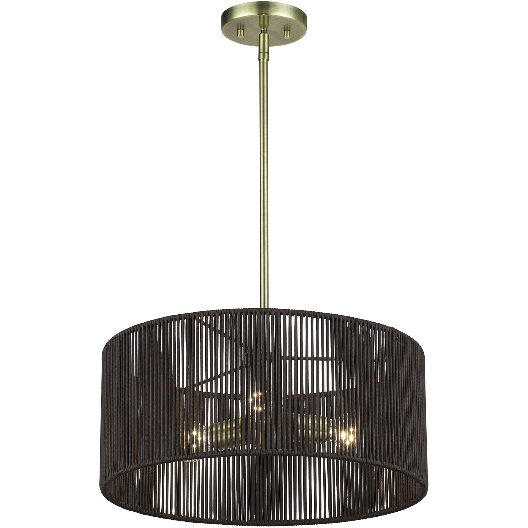 Acordia 3 Light 18 inch Antique Brass Pendant Chandelier Ceiling Light