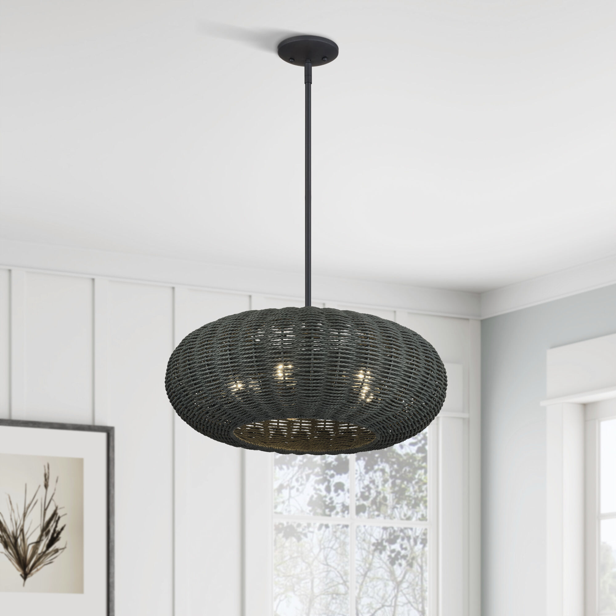 Deluna 5 Light 22 inch Black Pendant Chandelier Ceiling Light