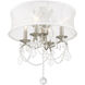 Newcastle 4 Light 16 inch Brushed Nickel Convertible Mini Chandelier/Ceiling Mount Ceiling Light