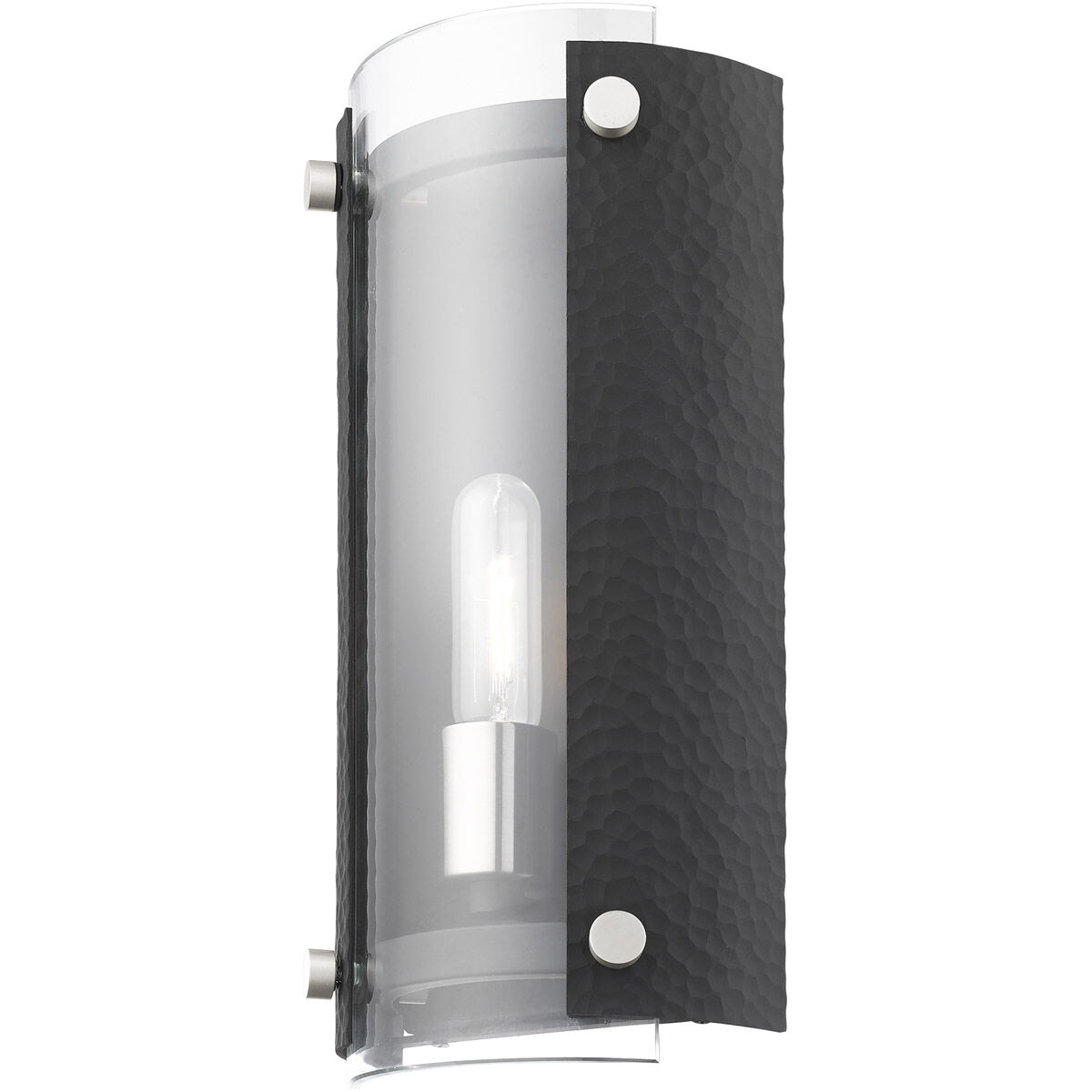 Barcelona 1 Light 6 inch Black with Brushed Nickel Accents ADA Sconce Wall Light