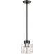 Rotterdam 1 Light 5 inch Black Chrome Semi Flush Mount Ceiling Light