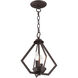 Prism 2 Light 11 inch Bronze Convertible Mini Chandelier/Ceiling Mount Ceiling Light
