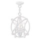 Aria 3 Light 15 inch Antique White Convertible Mini Chandelier/Ceiling Mount Ceiling Light